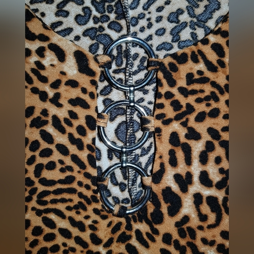 Lily Morgan Womens Cheetah Leopard Print Stretchy Dress Label Reads Size Small - Picture 5 of 14